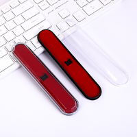 Boîte à stylos transparente en acrylique rouge doublée, idéale pour l'emballage cadeau – Nouveauté 2026, Offre Spéciale