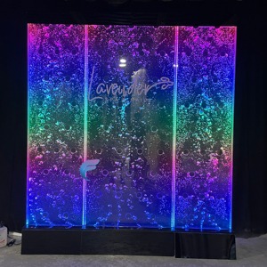 Custom interior decorative <b>acrylic</b> partition wall panel dancing led water bubble wall - Product Image 2