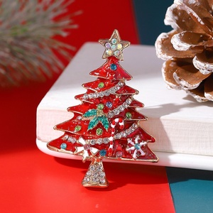 <strong>Wholesale</strong> Colored <strong>Christmas</strong> Tree Rhinestone Brooch Pin Wedding Party Jewelry Xmas <strong>Gift</strong> - Product Image 3