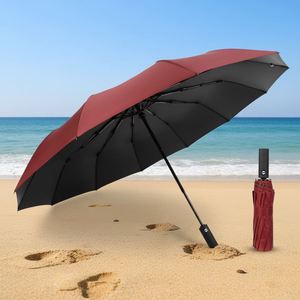 New Design Big Size 3 Fold Automatic <b>Windproof</b> 10 Ribs Personalized Travel Wholesale <b>Umbrella</b> for Boys - Product Image 1