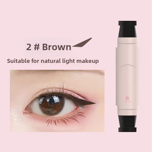 Eyeliner <span class=keywords><strong>tampon</strong></span> double embout végétalien, imperméable, lisse, 2 couleurs, épais, pour maquillage léger, vente en gros - Product Image 2
