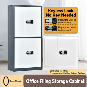 <span class=keywords><strong>Coffre</strong></span>-<span class=keywords><strong>fort</strong></span> numérique sans clé en acier, armoire de rangement sécurisée pour documents confidentiels de bureau avec mot de passe - Product Image 2