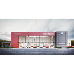 Đúc Sẵn xe showroom Trung Quốc công nghiệp có thể tháo rời kết cấu thép xây dựng hội thảo prefab kho - Product Image 2