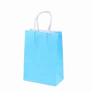 Bolsa de Compras de Papel Kraft Negra Ecológica Personalizada con Asa Clásica Tipo Camiseta, Impresión Offset para su Propio Logotipo - Product Image 1