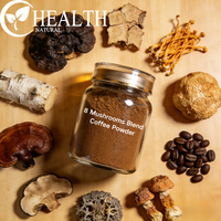 Yhealth Instant Coffee 8 Mushrooms Blend Coffee Powder Chaga Reishi Lions Mane Maitake Mushrooms Customized Packaging OEM