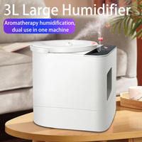 Diffuseur d'huiles essentielles ultrasonique de grande capacité 3L, humidificateur d'air, diffuseur d'arômes, purificateur d'air électrique pour la maison, brume chaude