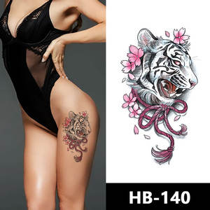 Venta al por mayor nuevo tigre colorido impreso personalizado sexy <span class=keywords><strong>flores</strong></span> impermeable tatuaje temporal pegatinas para brazos <span class=keywords><strong>piernas</strong></span> - Product Image 5