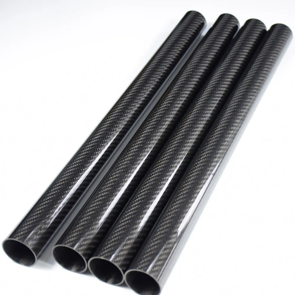 Tubo de fibra de carbono personalizado KT de alto módulo 10mm 20mm 30mm 40mm 50mm
