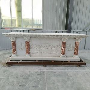 Büyük oyma taş kilise sunak mobilya klasik mermer oyma budist sunak - Product Image 5