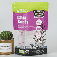 Impression numérique en gros feuille d'aluminium légume chia fruit soleil fleur agricole graines debout sac d'emballage en plastique