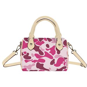 Nuova Borsa Boston di Alta Qualità, Borsa a Tracolla Personalizzata Rosa Camo per <span class=keywords><strong>Donna</strong></span>, Borsa Impermeabile in <span class=keywords><strong>Pelle</strong></span> PU Effetto Nuvola - Product Image 1