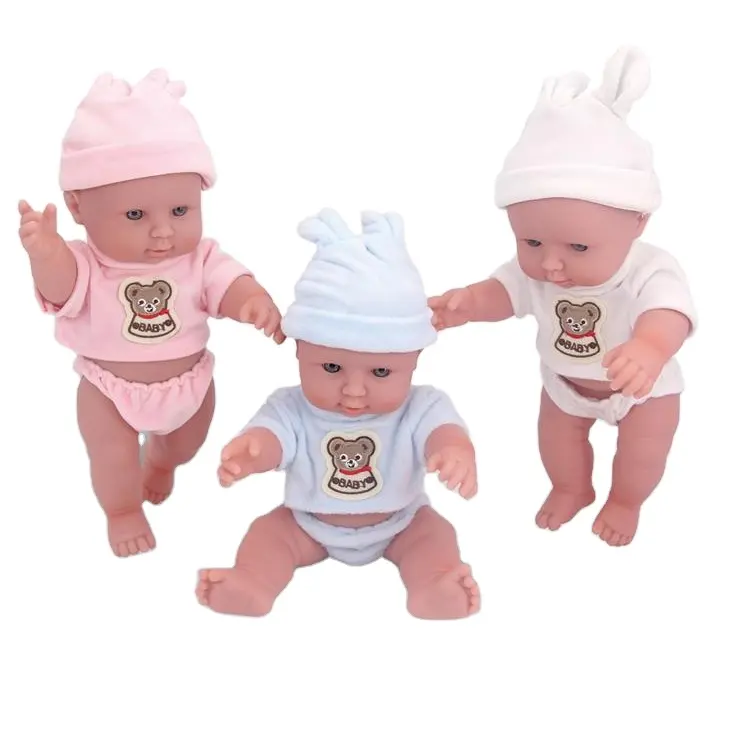 Fabrika doğrudan tedarik toptan çin tedarikçisi 12 inç bebek bebek yeniden doğmuş vinil bebekler oyuncaklar çocuklar için iki renk çeşitli