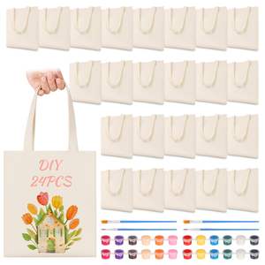 Bolsa de Tela de Algodón Gruesa para Decoración, Manualidades, Pintura, Reutilizable, para Diseñadores, Bolsa de <span class=keywords><strong>Compras</strong></span>, Promoción Escolar - Product Image 4