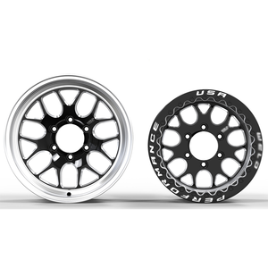Rines Forjados Personalizados con Beadlock, 17x10 15x10 6x139.7 6x135, Negro Brillante Fresado, Escalonados, para F250 F150 Tahoe Yukon S77 <span class=keywords><strong>HD</strong></span> Drag - Product Image 2