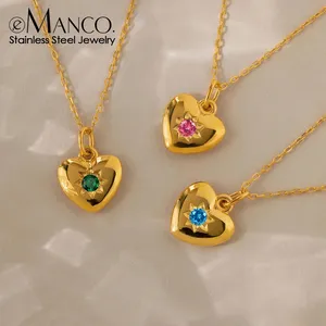 Collar de Cadena de Eslabones Multicolor de Acero Inoxidable para Mujer, Estilo Minimalista, para Fiestas y Uso Diario, Dropshipping - Product Image 1