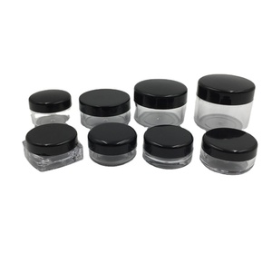 2g 3g 5g 10g 20g 30g PS Transparent Clear Plastic Cosmetic Jars Empty Sample Container for Eye Cream, Eye Shadow
