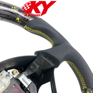 อุปกรณ์ตกแต่งภายในรถยนต์สำหรับ Honda S2000 S2K AP1 AP2 Acura RSX TL TLX พวงมาลัยคาร์บอนไฟเบอร์แบบฟอร์จสไตล์รถแข่ง - Product Image 2