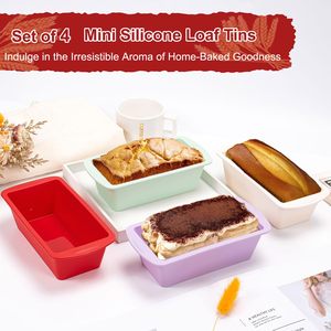 Petits ustensiles de pâtisserie de bricolage antiadhésifs Moules à gâteaux rectangulaires en silicone pour pain de gâteaux - Product Image 2