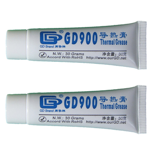 2件净重30克灰色GD900导热油脂膏石膏散热器复合材料，用于中央处理器发光二极管软管包装 - Product Image 1
