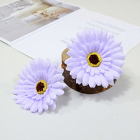 Aksesori Rambut Bunga Gerbera Daisy Buatan Sutra, Alat Peraga Foto Tepi Pantai, Topi DIY, Rangkaian Bunga Gaya Minimalis