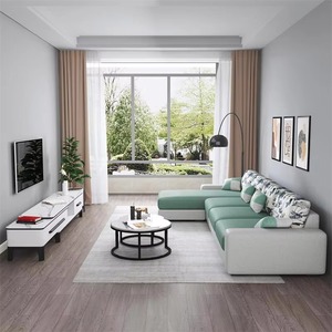 Sofá de Tela Más Vendido, Sofá Pequeño y Económico para Sala de Estar, Moderno Sofá en Forma de L, Juego de Muebles de 3 y 4 Plazas, Diseño Simple para el Hogar - Product Image 5