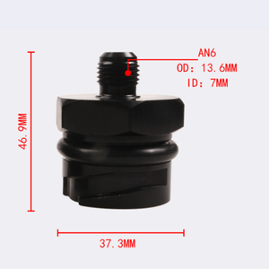 Bouchon d'huile de couvercle de soupape en aluminium noir avec-10 un raccord pour LS LSX LS1 LS2 LS3 LS6 LS7. - Product Image 2