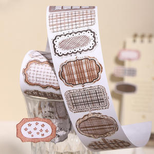 1 rollo de cinta adhesiva, cinta adhesiva, estilo retro básico, para <span class=keywords><strong>contabilidad</strong></span> hecha a mano, material para collage, cinta adhesiva - Product Image 1