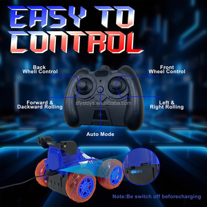 Niños 360 ° Doble cara 2,4 GHz 4WD Hero RC Car con luces geniales Stunt Car Recargable RC Stunt Cars para niños - Product Image 4