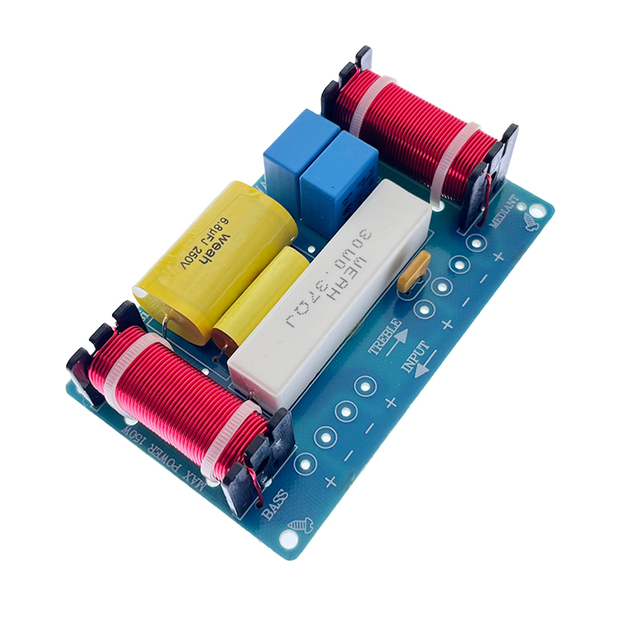 120W Speaker Crossover 3 Way Audio Frequency Divider Loudspeaker WEAH-338 3 Unit Crossover Filters for Speakers