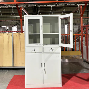 Armoire de classement en acier à 2 tiroirs, robuste, avec étagères réglables, pour bureau, école, hôpital - Vente en gros usine - Product Image 2