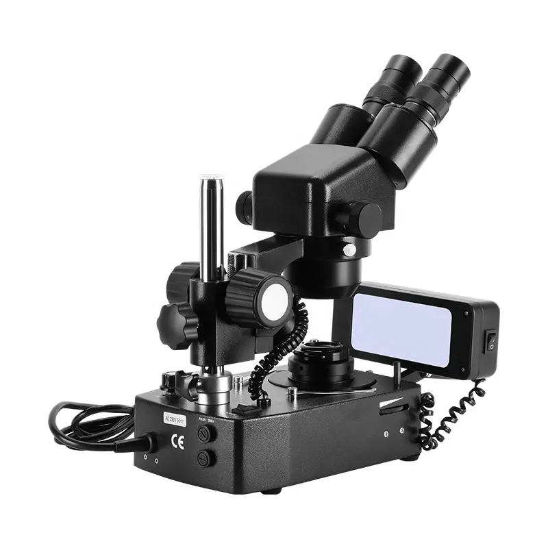 20X-80X Gem микроскоп с галогенная лампа для осмотра ювелирных изделий (BM-GME-ZB)