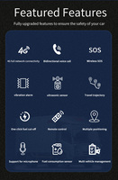 4G détecter la consommation de carburant à vie application gratuite AD22 voiture GPS Tracker se connecter au capteur de carburant à ultrasons