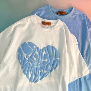 เสื้อยืดผู้ชายทรงปกติ ระบายอากาศได้ดี คุณภาพสูง 200 กรัม ผ้าวอช ทรงสตรีทแฟชั่น ผลิตตามสั่งจากโรงงาน ดีไซน์ใหม่มาแรง - Product Image 1