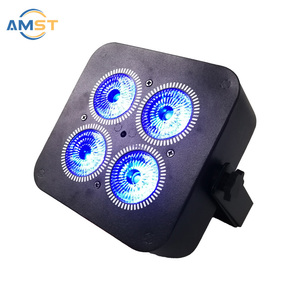 Projecteurs <span class=keywords><strong>LED</strong></span> sans fil sur batterie 4x20W RGBWAUV 6-en-1, ultra-légers, DMX512, pour scène, soirées, DJ et bars - Product Image 2