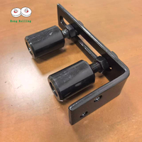 Clip de porte moderne noir Rong Rolling, peinture électrophoretique durable, installation facile pour porte coulissante automatique