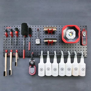 Rak <span class=keywords><strong>Display</strong></span> gantung banyak kegunaan, Pegboard plastik tahan lama NBT grosir untuk penyimpanan alat garasi alat pembersih mobil - Product Image 6