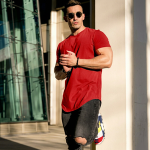 T-shirt personnalisé pour homme, manches courtes, en polyester, uni, col rond, pour le sport, la compression, l'entraînement, la gym, la remise en forme - Product Image 1
