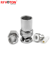 Triaxial tipo BNC macho TRB BNC macho enchufe Triax 1533B RF conector Triax BNC macho abrazadera de enchufe para Cable Coaxial TRX316