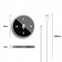 Toptan Kablolu USB Kondenser Mikrofon, Hoparlörlü Gürültü Önleyici ve LED Işıklı, Oyun, Toplantı, Canlı Yayın, Sohbet, Öğretim İçin