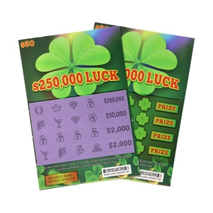 Proveedor de Tarjetas de Lotería Rasca y Gana con Diseño Personalizado, Impresión Segura, Trébol de la Suerte, Flexografía, Venta al Por Mayor - Product Image 4