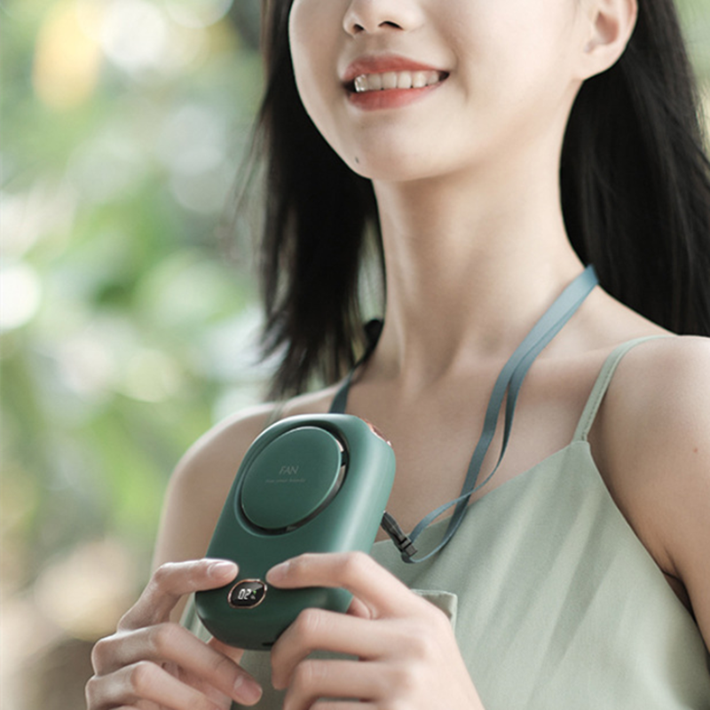 Мини-вентилятор с креплением на шею, трехскоростной Регулируемый мини-вентилятор с USB-зарядкой может использоваться для фитнеса