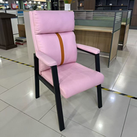 Chaise de bureau moderne et simple pour la maison, confortable, durable, avec structure en métal et revêtement en cuir PU