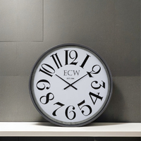 Vente chaude Moderne Simple Unique Horloge Murale Creative Antique Métal Argent Décoratif Horloge Numérique OEM/ODM Mouvement Étape En Plastique