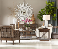 Amerikanischer Landhausstil Massivholzrahmen Quadratisches Stoffsofa Baumwoll-Leinen Wohnzimmer-Set Rustikal Komfortabel und Stilvoll