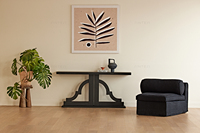 Luxe Vintage Japandi Console Table Bois Décor Moderne Console Table pour Salon Salle À Manger Cuisine Hôtel Ferme Meubles