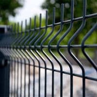Panneau de clôture en treillis soudé incurvé 3D, anti-escalade, galvanisé, revêtement poudré, clôture de sécurité pour périmètre de jardin