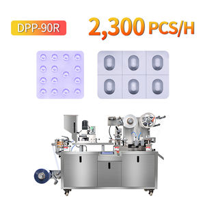 Machine d'emballage sous blister DPP-90R entièrement automatique électrique pour aliments, comprimés et capsules en aluminium avec refroidisseur 1P - Product Image 1
