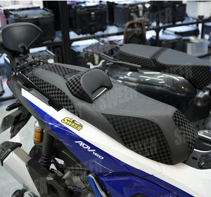 Coprisedile per Honda ADV160 in pelle PU impermeabile con stampa a trasferimento d'acqua, schienale morbido, comfort migliorato, all'ingrosso - Product Image 3