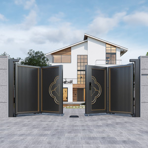 <span class=keywords><strong>Porte</strong></span> <span class=keywords><strong>coulissante</strong></span> pliante électrique en alliage d'aluminium pour villa, cour et sécurité extérieure - Product Image 1