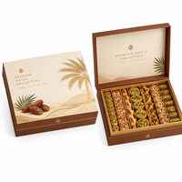 Boîte personnalisée de luxe monobloc pour emballage de dates, idéale pour les cadeaux du Ramadan et de l'Aïd